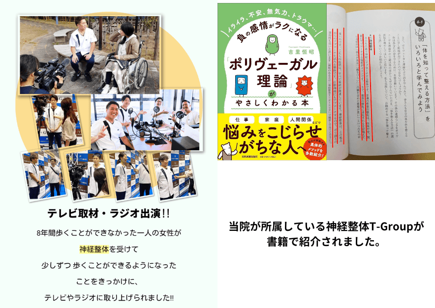 神経整体T-Group　ラジオ出演、ポリヴェーガル理論書籍紹介